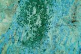 3.5" Polished Blue River Chrysocolla Slice - Arizona - #167544-1